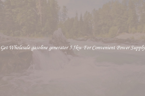 Get Wholesale gasoline generator 5 5kw For Convenient Power Supply