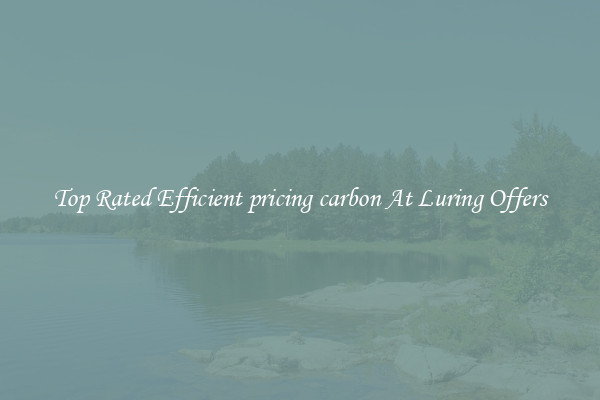 Top Rated Efficient pricing carbon At Luring Offers