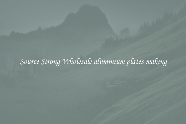 Source Strong Wholesale aluminium plates making