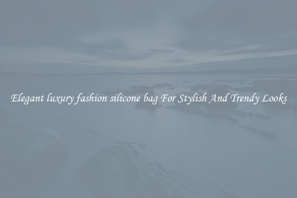 Elegant luxury fashion silicone bag For Stylish And Trendy Looks