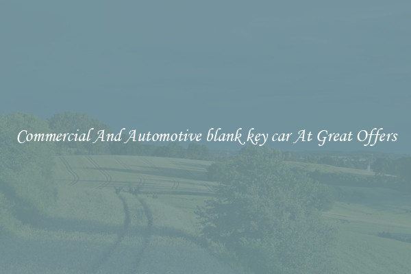 Commercial And Automotive blank key car At Great Offers