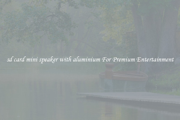 sd card mini speaker with aluminium For Premium Entertainment