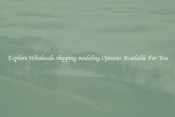 Explore Wholesale shipping modeling Options Available For You