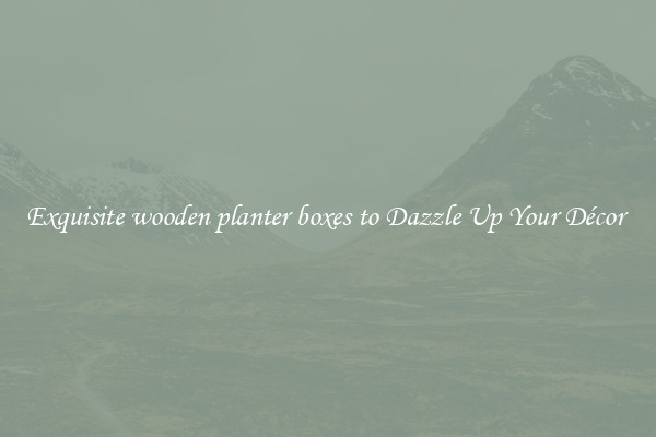 Exquisite wooden planter boxes to Dazzle Up Your Décor 