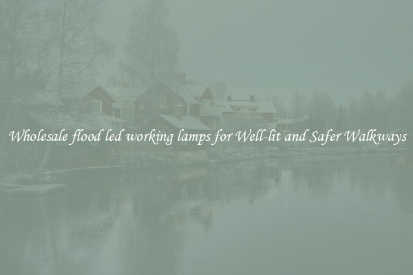 Wholesale flood led working lamps for Well-lit and Safer Walkways