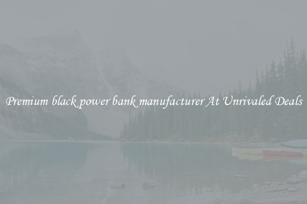 Premium black power bank manufacturer At Unrivaled Deals