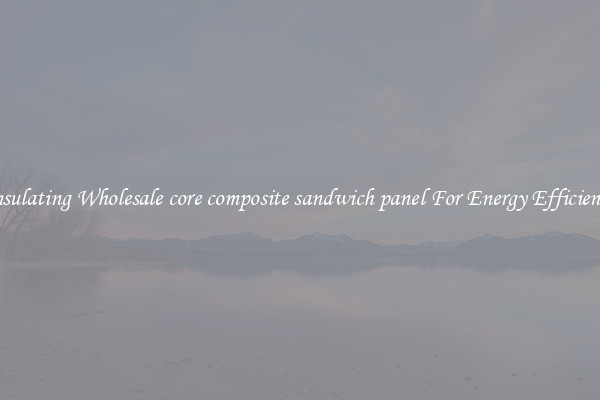 Insulating Wholesale core composite sandwich panel For Energy Efficiency