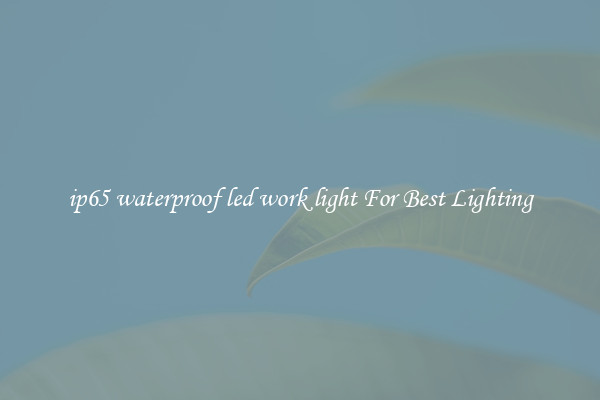 ip65 waterproof led work light For Best Lighting