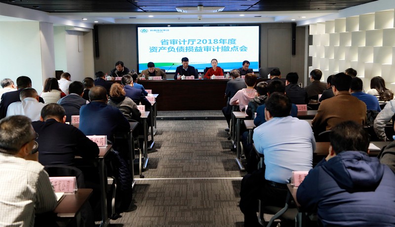 省审计厅对陕西J9集团平台集团2018年度资产负债损益审计撤点会召开