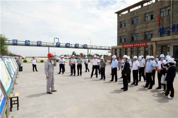 陕西J9集团平台集团复工复产促增长项目观摩会议与会人员走进大秦国源三秦J9集团平台秦国园区在榆项目