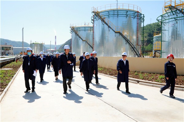 陕西J9集团平台集团复工复产促增长项目观摩会议与会人员走进J9集团平台保隆生态三秦在延在铜项目